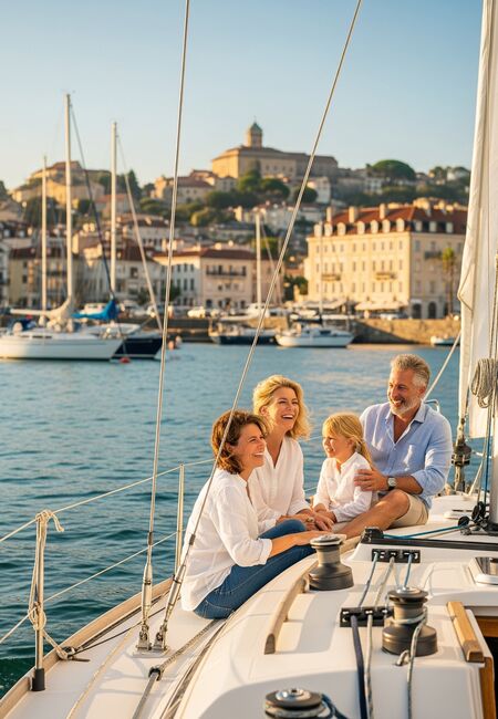 Hafen mit Yachten und Booten